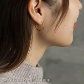 ピアス フープ つけっぱなし リング わっか 大ぶり アレルギー対応 ステンレス 幅2.0mm × 内径 16mm 20mm 中折れ 大人 上品 通勤 オフィス シンプル