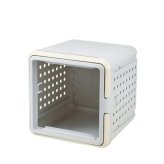 ペットキャリー ハウス 犬 猫 リッチェル キュービックルーム グレー 小型犬 猫用 キャリーバッグ お出かけ 通院 避難 非常用 持ち運び ドーム型 室内用 ハウス 猫ハウス ペット用品