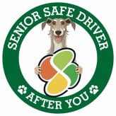 カーサイン 高齢者マーク SENIOR SAFE DRIVER ディアハウンド ステッカー シール 直径13cm 肉球 日本製 車