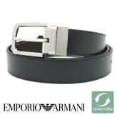 エンポリオアルマーニ メンズベルト リバーシブル レザー 回転式バックル EMPORIO ARMANI ブランド ベルト メンズ ブラック ダークブラウン EM007172 AF29130 MC593 【ラッピング無料 誕生日 お祝い プレゼント ギフト 贈り物】 送料無料