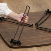 ローテーブル 角60 ブラウン・ホワイトウォッシュ 2色展開 センターテーブル リビングテーブル 折りたたみ 省スペース おしゃれ シンプル 新生活 家具 インテリア 不二貿易