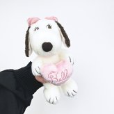 スヌーピー ベル ピンクストライプ  ハート ぬいぐるみ(S) SNOOPY