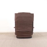 高座椅子 アクシス 回転式 リクライニング 完成品 ポケットコイル グレー・ダークブラウン W58xD67-122xH75cm座面高23cm 座椅子 リクライニングチェア パーソナルチェア 肘付き グレイ ダークブラウン おしゃれ
