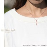 ゴールド ネックレス ハワイアンジュエリー ネックレス ゴールド ピンクゴールド ネックレス 刻印 無料 誕生石入れ可 スクエア バー Sサイズ 14K K14ピンクゴールド K10 10Kあずきチェーン太0.7mm ギフトラッピング可能 プレゼント ハロウィン 【品番：CG-GP122R】