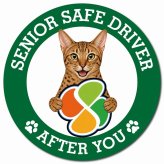 カーサイン 高齢者マーク SENIOR SAFE DRIVER オシキャット マグネット 強力 直径13cm 肉球 日本製 車 ステッカー
