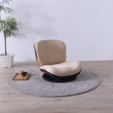 高座椅子 カム 回転式 リクライニング 完成品 360度回転 ブラック・ベージュ W52×D58~92×H52cm座面高15cm 座椅子 リクライニングチェア パーソナルチェア 肘付き ブラック ベージュ おしゃれ
