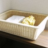 脱衣かご 脱衣カゴ バスケット 抗菌 樹脂製 ポリプロピレン ラタン風 業務用 ホテル 旅館 温泉 脱衣所 脱衣場 洗面所 ランドリー インテリア テイスト 雑貨?