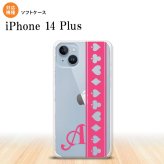 iPhone14 plsu iPhone14 plsu スマホケース 背面ケースソフトケース トランプ 帯 ピンク クリア +アルファベット 2022年 10月発売 nk-i14pl-tp530i