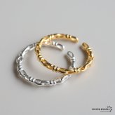 シルバー925 チェーンリング オープンリング 細身 ノットリング ゴールド シルバー オーバル 指輪 レディース 女性 金属アレルギー対応