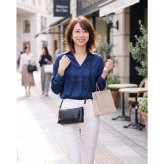お財布ポシェット 牛革 クロコダイル レディース ショルダーバッグ レディース 小さめ ホーンバッグ 3WAY ミニバッグ ポシェット 斜め掛け 本革 ワニ革 レザー 大人 クラッチバッグ 革 小さいバッグ お財布ショルダー ギフト プレゼント 4FA (06001330r)