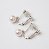 ［pearl594］6mm - 6.5mm ピアス あこや真珠 熊本 天草 本真珠 シンプル イヤリング ブラタイプ