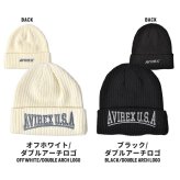 ニット帽 AVIREX アビレックス ブランド メンズ レディース ニットキャップ 帽子 黒 ブラック グレー オフホワイト 57 58 59cm おしゃれ アメカジ シンプル オーバルロゴ ダブルアーチロゴ ニットワッチ 洗える 秋冬 ミリタリー ストリート カジュアル 81926700 81927700