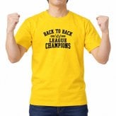 連覇記念 BACK TO BACK LEAGUE CHAMPIONS Tシャツ 2025-2026 カナリアイエロー/記念/応援/メンズ/レディース/半袖/サイズS～XL