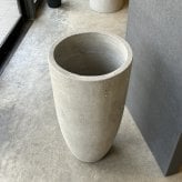 植木鉢 おしゃれ 大型 軽量 11号 鉢カバー KONTON コントン コーテス ラウンドハイ 縦長 トール 背が高い スリム 丸型 屋外 高級 北欧 モダン ナチュラル 観葉植物用 サボテン シンボルツリー 特大 玄関 テラス インテリア プランター 深型 セメント グレー
