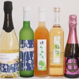 梅酒特集5本セット(薩摩スパークリングにごり梅酒梅太夫(鹿児島) 京都フルーツ白梅スパークリングワインやや甘口(京都) 京都青谷梅わいん(京都) 奥の松純米酒ベースうめとろ(福島) 百助梅酒(大分)) 375ml×1本 750ml×1本 500ml×3本