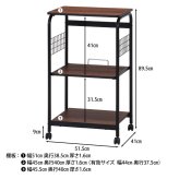 レンジワゴン FBC-03-2 WH/NA ホワイト/ナチュラル 1色展開 キッチンワゴン レンジ台 収納 キャスター付き 省スペース おしゃれ シンプル 新生活 家具 インテリア 不二貿易