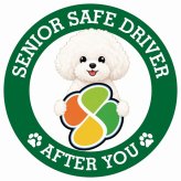カーサイン 高齢者マーク SENIOR SAFE DRIVER ビションプー ステッカー シール 直径13cm 肉球 日本製 車