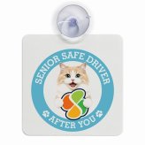 カーサイン 高齢者マーク SENIOR SAFE DRIVER ラガマフィン 車内用 吸盤タイプ 収れん火災防止タイプ 肉球 日本製 車 ステッカー