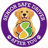 カーサイン 高齢者マーク SENIOR SAFE DRIVER ゴールデンレトリバー ステッカー シール 直径13cm 肉球 日本製 車