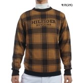 トミーヒルフィガー ゴルフ メンズ バッファローチェックジャカード クルーネックセーター TOMMY HILFIGER GOLF THMA478 秋冬モデル お誕生日祝い お祝い 記念品 お父さん 父の日 彼氏 男性 30代 40代 50代 60代  還暦祝い 敬老の日 人気プレゼント プレゼント
