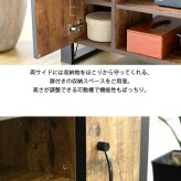 テレビ台 テレビボード ヴィンテージ風シートがおしゃれなブルックリンスタイルの 。無骨すぎないデザインで男女問わずご使用いただけます。可動棚で収納も柔軟に対応。