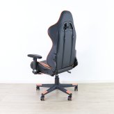ゲーミングチェア 高さ調節 フットレスト付き グレー・ホワイト・オレンジ W70xD65xH123-133cm座面高44-54cm デスクチェア オフィスチェア パソコンチェア フットレスト グレイ ホワイト オレンジ おしゃれ 新生活