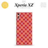 【SO01J】【スマホケース/スマホカバー】【エクスペリア XZ 】SO01J スマホケース XPERIA XZ SO-01J カバー エクスペリア XZ  チェックA 赤 nk-so01j-tp431【メール便送料無料】