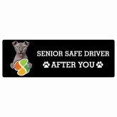 カーサイン 高齢者マーク SENIOR SAFE DRIVER ユークレニアンレフコイ ステッカー シール 長方形 15x5cm 肉球 日本製 車