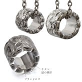 ハワイアンジュエリー ペアネックレス 金属アレルギー 対応 純チタン 刻印 無料 誕生石 カットアウトチューブ Sサイズ Lサイズ チェーン 長さ選べる ステンレスより軽く肌に優しい カップル プレゼント ハロウィン 【品番：CG-TIP402SLP】