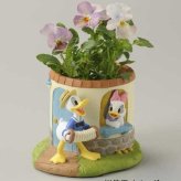 ディズニー プランター 窓辺 ドナルド＆デイジー ガーデニング 雑貨 置物 インテリア 小物入れ 植木鉢 2.5号 キャラクター ギフト プレゼント SD-5465-300 セトクラフト