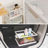 ベッド 寝具 【4個セット】収納ボックス 折りたたみ 収納ケース 収納BOX 収納コンテナ 積み重ね スタッキング 押し入れ収納 下収納 コンパクト フタ付き キャスター付き 3面開き セット クリア スモーク L（42L）