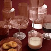 ferm LIVING ファームリビング Ripple リップル ワイングラス 2脚セット 北欧 グラス セットワイン用 赤ワイン 白ワイン デザートカップ インテリア 雑貨 キッチン おしゃれ スタッキング ペア 高級 デザートグラス