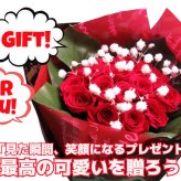 クリスマスプレゼント 彼女 人気 枯れない ミニ赤バラ カスミ草 花束 赤薔薇 20本使用 プリザーブドフラワー ミニ花束 枯れずにいつまでもキレイな赤バラ プリザーブドフラワー