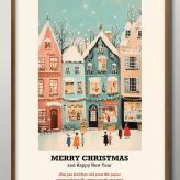 日本製 メリー クリスマス Xmas Christmas サンタクロース ビンテージイラスト A3 サイズ ポスター アート おしゃれ 絵画 インテリア 北欧 イラスト マット紙 艶消し アートパネル 額 フレーム デザイン 壁掛け ギフト 新築祝い ディスプレイ  速達 送料無料