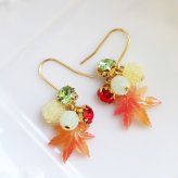 もみじ紅葉ピアス/イヤリング【日本製】秋