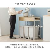 レンジ台 キッチン収納 ゴミ箱上ラック 引出し付き オシャレ 耐荷重30kg レンジボード 幅80cm キッチンラック 3分別 ごみ箱上ラック 送料無料 4カラー展開 アジャスター付きで安心 シンプルデザインラック ：