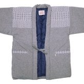 はんてん 半天 刺し子 どてら 綿入り WA-9 5203 ネイビー グレー 部屋着 メンズ 男性 防寒着 暖かい 寛ぎ着 父の日 敬老の日 ギフト クリスマス 保温 あたたかい 布団 40代 50代 60代 70代