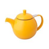 TEATRADING カーヴ ティーポット[お茶 ポット 耐熱 食洗機で洗える 陶器 食洗機対応 電子レンジ対応 丸い 紅茶ポット 紅茶 急須 ストレーナー付き 茶こし ティーサーバー おしゃれ かわいい 北欧 韓国 デザイン 茶こし付き]