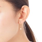 【無料ラッピング】  ヨンドシー 4℃ K10イエローゴールド イヤリング ホワイトトパーズ 淡水パール ブランド 正規品 新品 ギフト プレゼント 人気 おすすめ 誕生日 クリスマス 送料無料
