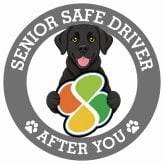 カーサイン 高齢者マーク SENIOR SAFE DRIVER ラブラドール ステッカー シール 直径13cm 肉球 日本製 車