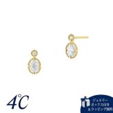 【無料ラッピング】  ヨンドシー 4℃ K10イエローゴールド ピアス モアサナイト ブランド 正規品 新品 ギフト プレゼント 人気 おすすめ 誕生日 記念日 クリスマス 送料無料
