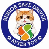 カーサイン 高齢者マーク SENIOR SAFE DRIVER エキゾチックショートヘア ステッカー シール 直径13cm 肉球 日本製 車