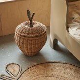 ferm LIVING ファームリビング Apple Braided Storage リンゴのカゴ Lサイズ おしゃれディスプレイ 北欧 雑貨 インテリア バスケット ラタン カゴ 飾り 収納 玄関 リビング プレゼント ギフト おすすめ
