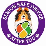 カーサイン 高齢者マーク SENIOR SAFE DRIVER シェットランドシープドッグ ステッカー シール 直径13cm 肉球 日本製 車