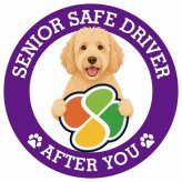 カーサイン 高齢者マーク SENIOR SAFE DRIVER ラブラドゥードル ステッカー シール 直径13cm 肉球 日本製 車