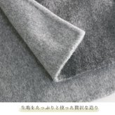 カシミヤ ブレンド ウール ケープ レッキス ファー 一枚仕立て 手縫い ハンドメイド レディース Filomo カシミヤ混 ダブルフェイス レッキス ファー 毛皮 冬 アウター 秋 30代 40代 50代 ギフト プレゼント 7F (02000091r)
