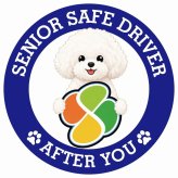 カーサイン 高齢者マーク SENIOR SAFE DRIVER ビションプー ステッカー シール 直径13cm 肉球 日本製 車