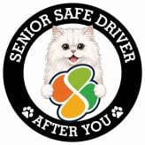 カーサイン 高齢者マーク SENIOR SAFE DRIVER ペルシャ ステッカー シール 直径13cm 肉球 日本製 車