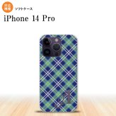 iPhone14 Pro iPhone14 Pro スマホケース 背面ケースソフトケース チェック A 青 +アルファベット 2022年 9月発売 nk-i14p-tp437i