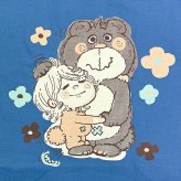 水森亜土 トートバッグ クマ ストーンブルー 送料込み